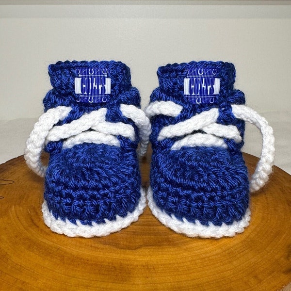 Indianapolis Colts baby booties shoes slippers boots 3-9 months infant toddler quality NFL fan gear