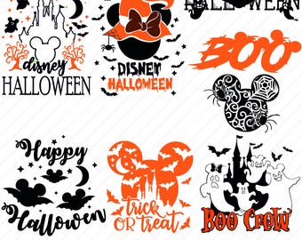 Disney Halloween Svg Bundle | Mickey Mouse Spooky Clipart | Trick or Treat Cut Files for Cricut and Silhouette | Png Eps Dxf