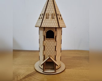 Laser Cut Dungeons & Dragons Wizard's Dice Tower - Laser Cutting Files