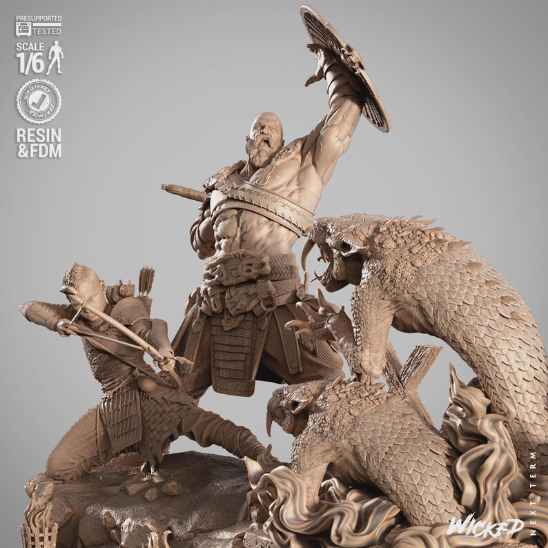 Kratos & Atreus Diorama Fanart God of War Scale 1/4-1/10 - Etsy