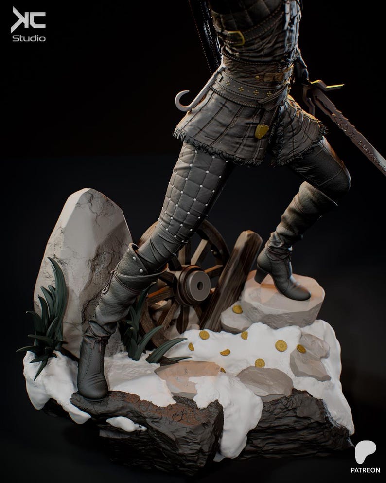 Figuurtje Ciri v2 fanart The Witcher 4 Schaal 1/4-1/10 afbeelding 2