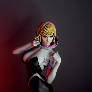 Gwen Stacy Spiderwoman figure scale 1/10-1/4 hand painted