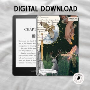Throne of Glass Inspired Kindle Insert, Sarah J Maas, Digital Download, Kindle Printable Insert, Fantasy Book