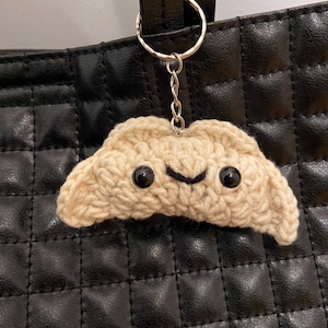 Dumpling Handmade Crochet Keychain | Amigurumi Food Charm | Bag Accessory