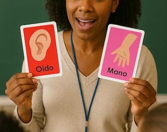 Anatomy / Body part flashcards - Spanish Edition