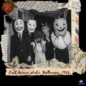 Last Known Photo | Vintage Halloween Wall Art Print (1956 Inspired) | Creepy Collage Decor | Suburban Hauntings Series | Retroverse Print