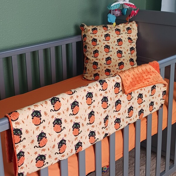 Orange Crib Bedding Etsy