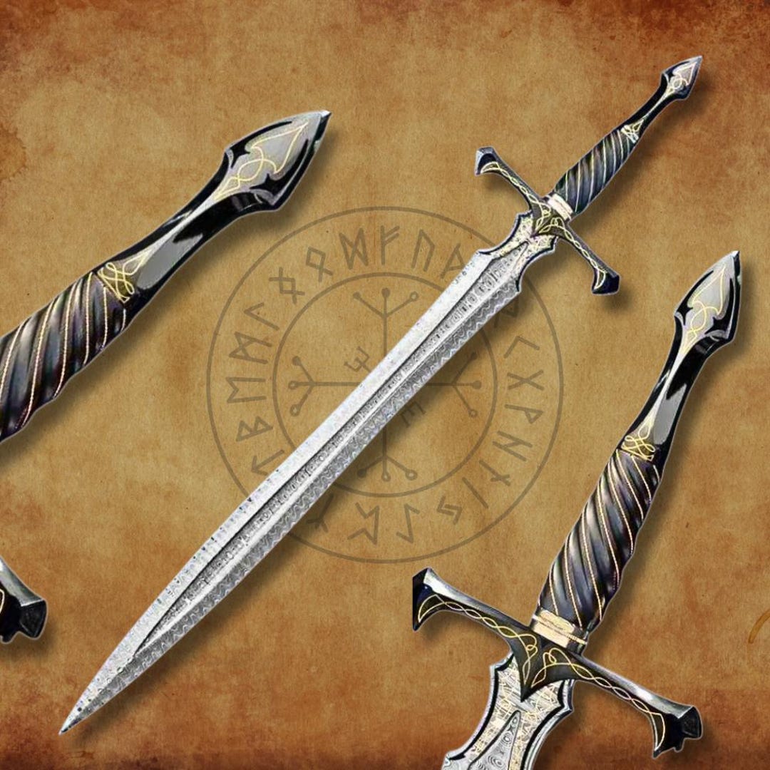 手鍛造ダマスカス鋼の剣の女王、バイキング剣、パーソナライズされた