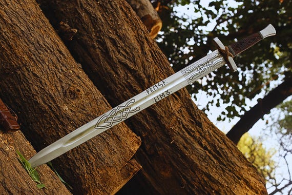 手鍛造の城砦バイキング剣、鞘付きバイキング剣、中世バイキング剣、鞘