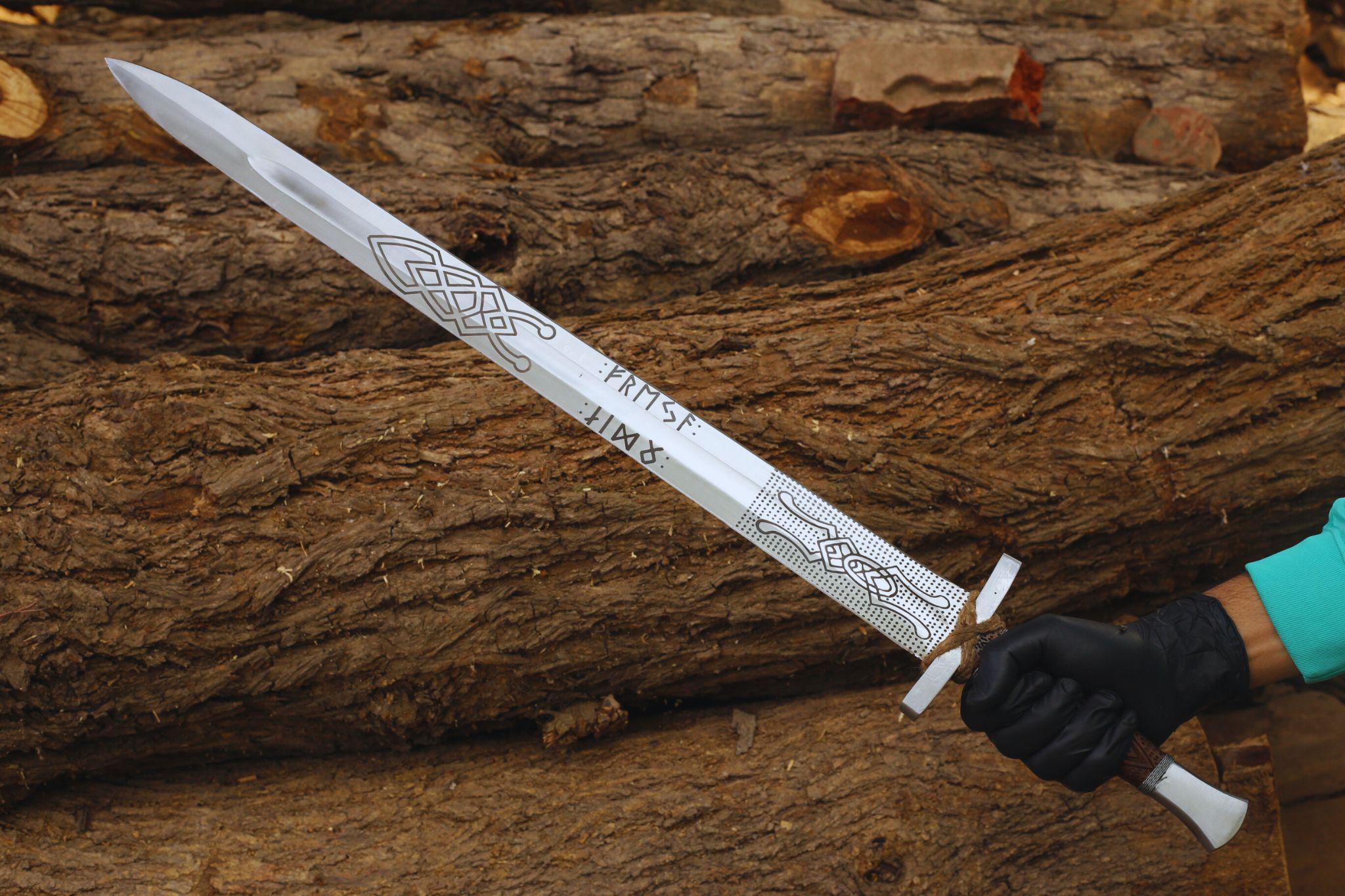 手鍛造の城砦バイキング剣、鞘付きバイキング剣、中世バイキング剣、鞘