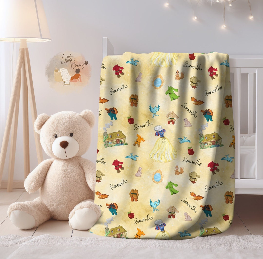 Disney Princess Blanket, Snow White Blanket, Baby Blanket Custom Name Blanket, Kids Banket ...