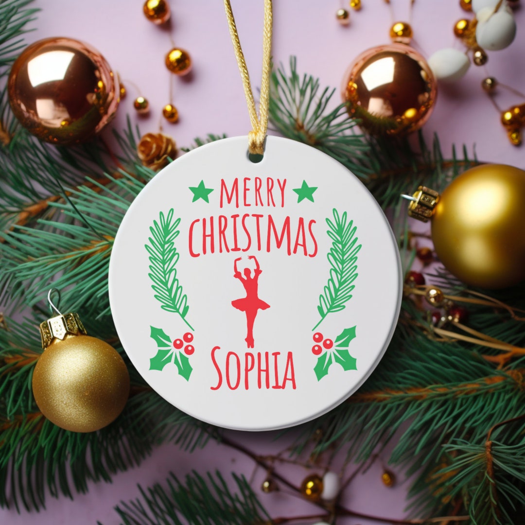 Personalized Ballet Ornament Ballet Gift Christmas Ornament Etsy