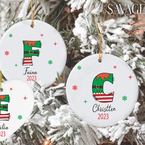 Family Name Ornament - Personalized Family Ornament - 2023 - Custom Initial Ornament - Christmas gift - Family Keepsake - Monogram Ornament