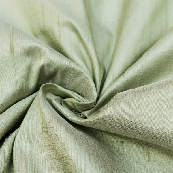 50% SALE Pistachio Green Silk Fabric By The Yard,  Silk Dupioni Fabric, Wholesale Silk Fabric, Silk Dress Fabric, Bridal Silk, Slub Silk