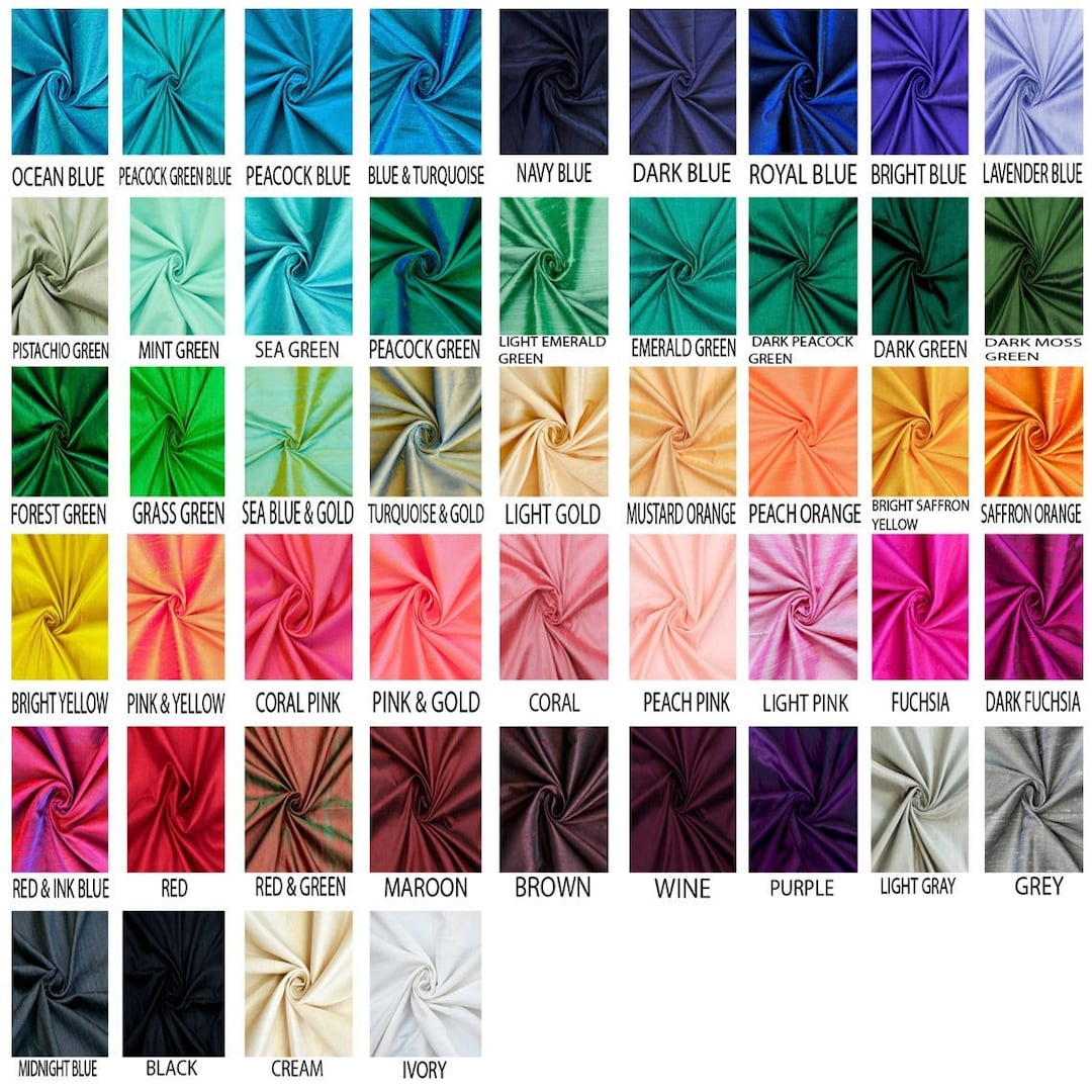 50 SALE Silk Fabric by the Yard, Silk Fabric, Silk Dupioni Fabric