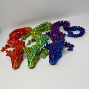 Articulated Crystal Dragon Flexible 3D Printed Toy image 4