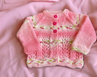 Hand Knitted baby Cardigan Newborn