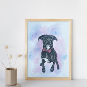 Pet Loss Gift Custom Pet Portrait From Photo Dog Memorial Portrait From Photo Hand Painted Custom Dog Portrait Custom Cat Memorial Photo