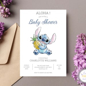 Faire-part de fête prénatale personnalisé au point, faire partie de la fête prénatale au point, thème de fête de naissance au point