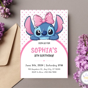 Invitation personnalisée de fête d'anniversaire de point et d'ange, invitation d'anniversaire de point, invitation d'ange pour des enfants, carte d'anniversaire de point