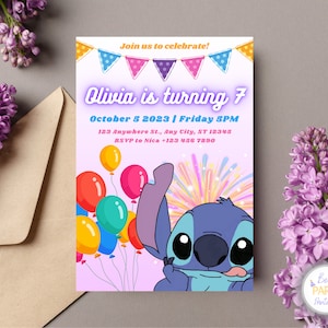 Invitation personnalisée de fête d'anniversaire de point et d'ange, invitation d'anniversaire de point, invitation d'ange pour des enfants, carte d'anniversaire de point