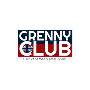 Grenny Club &quot;Flag&quot; vinyl sticker