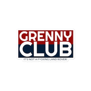 Grenny Club vinyl sticker - Red/Navy