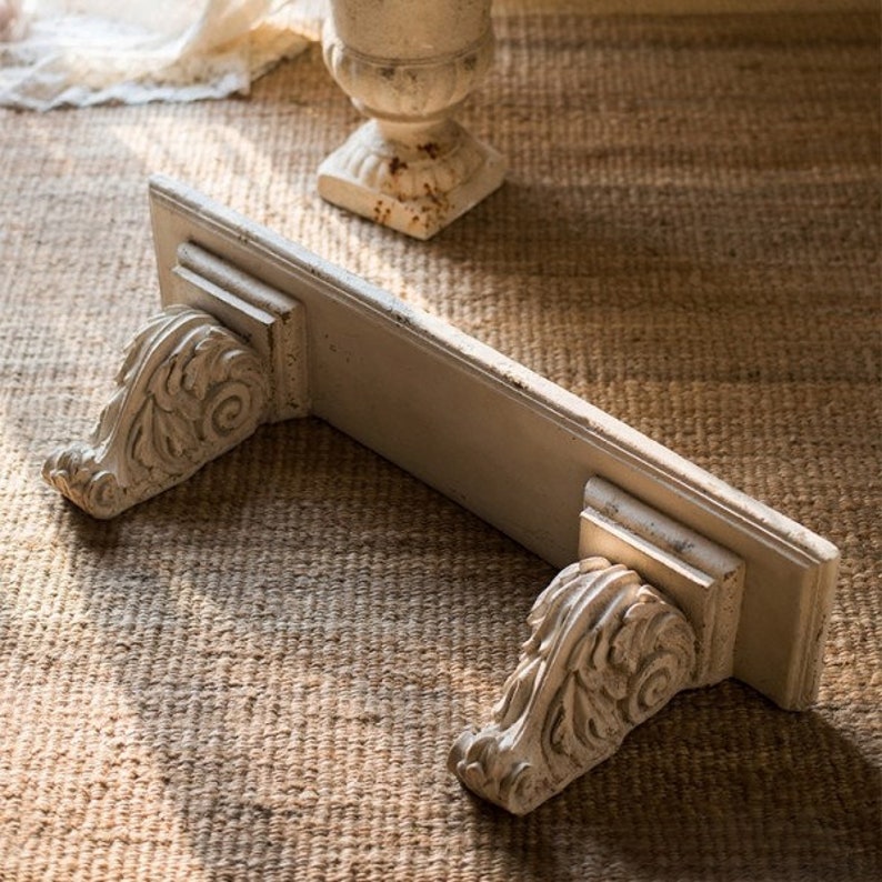Wall Bracket Shelves Shabby Hardwood Wooden Wall Handmade Wood Carving