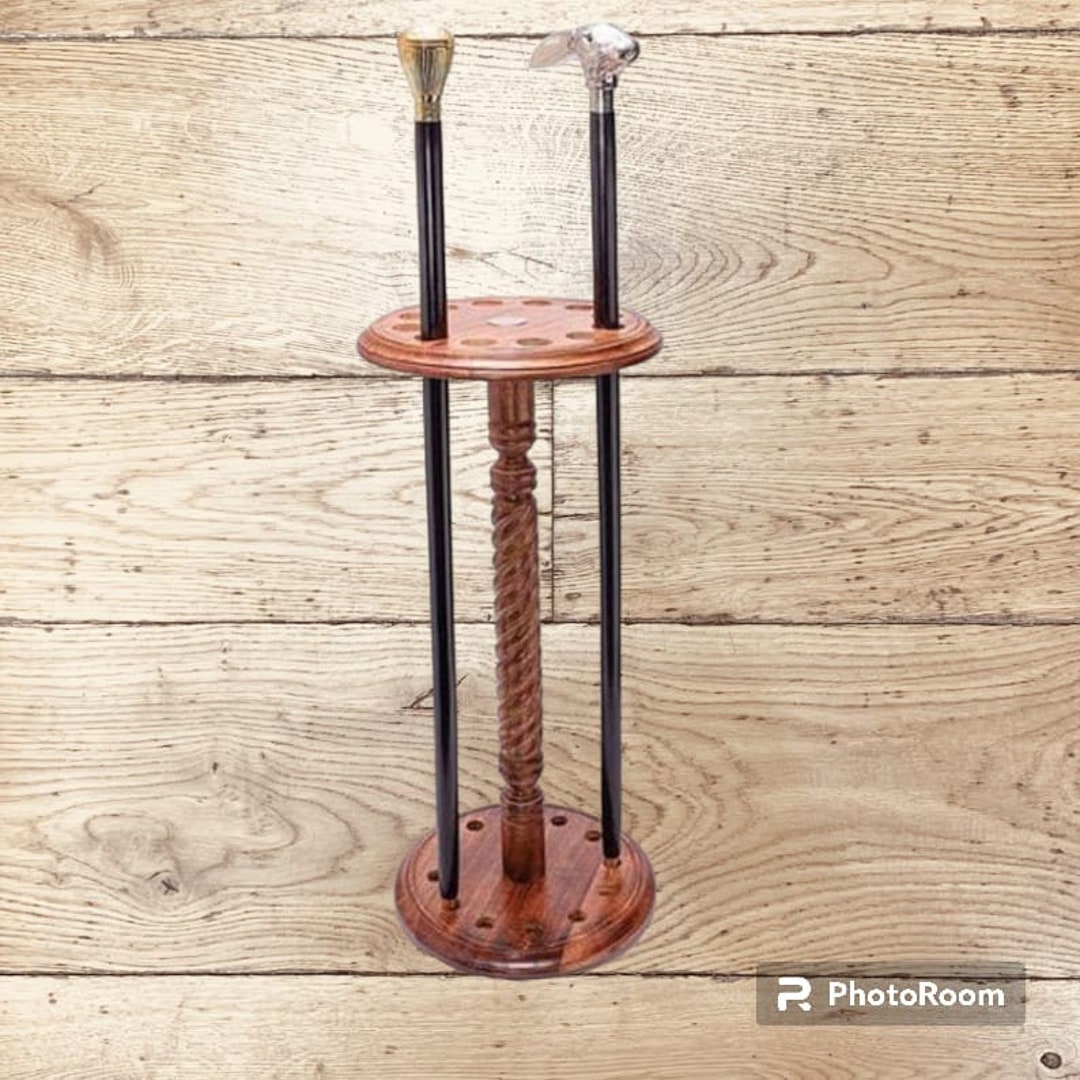 Wooden Stand Walking Sticks Umbrella Display Cane Stand Holder for