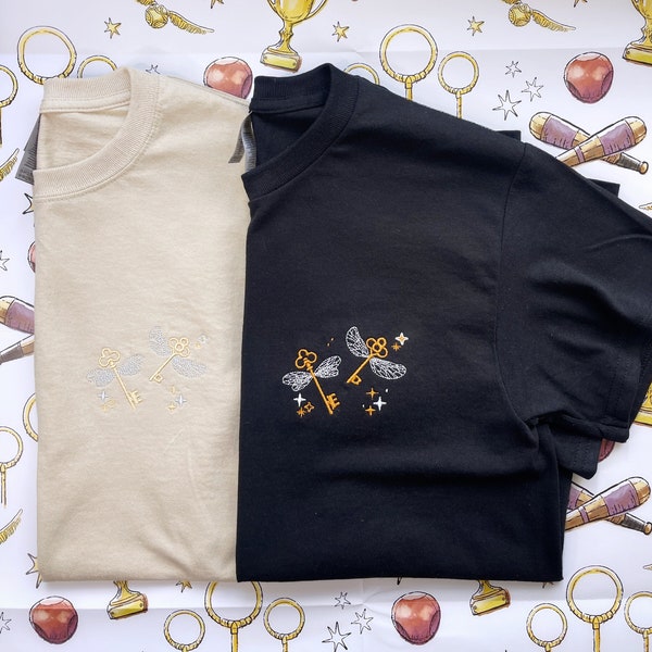 Harry Potter inspired tshirt / winged keys tshirt