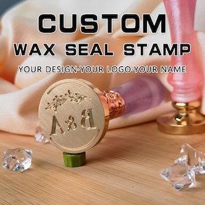 Personalized wax seal stamp kit,Custom Wedding wax seal kit,Custom Any Logo ,Custom logo wax seal stamp kit for wedding invitation
