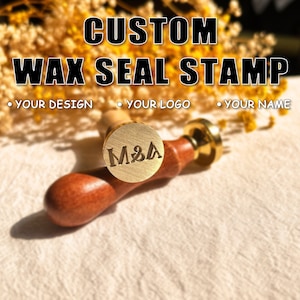 Personalisiertes Hochzeits-Wachsstempel-Kit / benutzerdefiniertes Logo-Wachssiegelstempel-Kit für Hochzeitseinladung / Wachssiegelstempel / Ankunft in ungefähr 5-9 Tagen