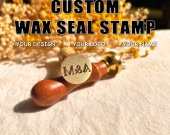 Personalizedwedding  wax stamp kit/ Custom logo wax seal stamp kit for wedding invitation / Wax sealing stamp/ Arrive in about 5-9 days