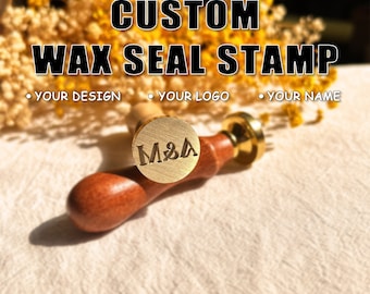 Personalizedwedding  wax stamp kit/ Custom logo wax seal stamp kit for wedding invitation / Wax sealing stamp/ Arrive in about 5-9 days