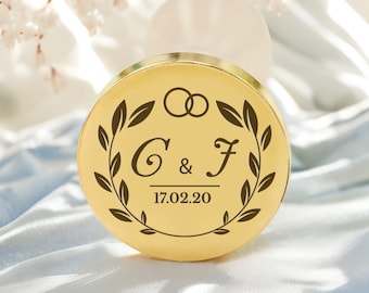 Individuelles Logo Wachs Siegel Stempel Kit für Hochzeitseinladungen, personalisierte Wachs Versiegelung Stempel, anpassbare Wachs Siegel Kit für Geschenke