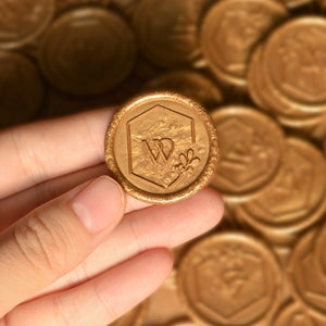 Adesivi con sigillo in cera per matrimoni personalizzati fatti a mano, sigilli in cera con monogramma con supporto adesivo, sigilli in cera autoadesivi
