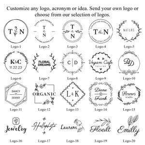 Aangepaste lakzegel-logostickers, 40 logo-serie ontwerpen, handgemaakte zelfklevende lakzegels, huwelijksuitnodiging lakzegels, lakzegelstickers afbeelding 4