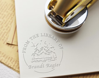 Custom Book Embosser, Personalized  From The Library Of Book Stamp, Book Lover Gifts, Library Embosser, Book Lover Gifts
