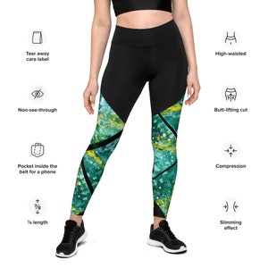 Sports Leggings-&#39;Peaceful Power&#39;