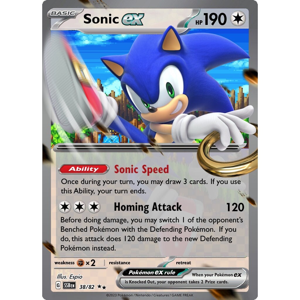 Hyper Sonic VMAX Custom Made Kids Cosplay One off Full Art Pokemon Proxy  Card HANDMADE Holographic PSA Sonic & Tails -  Israel