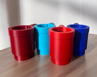 Enfriador de latas con forma de vaso de ladrillo de tamaño humano