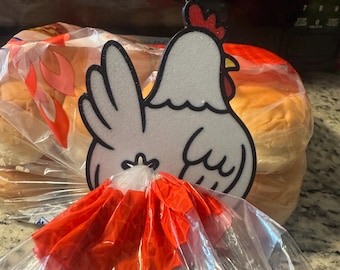 Fermaglio per pane a forma di sedere di pollo – Morsetto per borse stampato in 3D con tenerezza