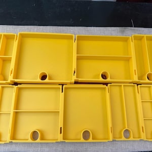 Cajas de herramientas pequeñas Harbor Freight, contenedores para suministros de costura, organizadores de herramientas Middle + Bottom tray