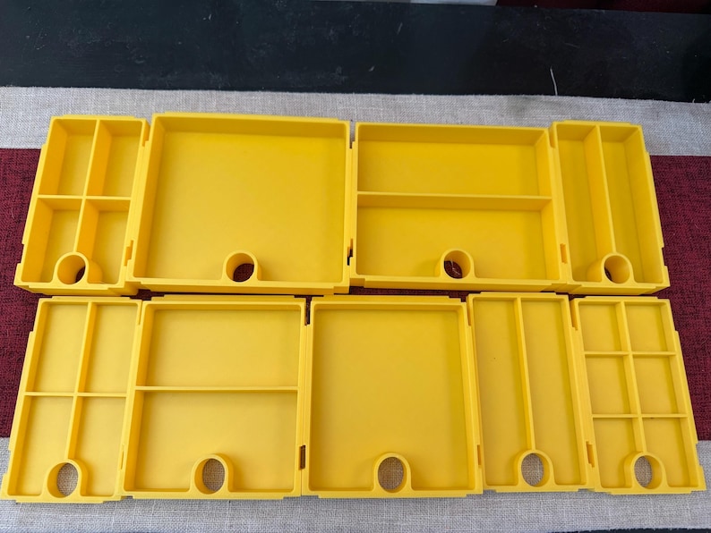 Cajas de herramientas pequeñas Harbor Freight, contenedores para suministros de costura, organizadores de herramientas Middle + Bottom tray