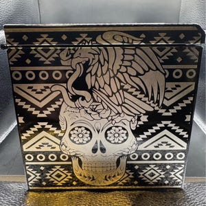 Mini toolbox Harbor Freight or Kobalt Customized mini toolbox Day of the Dead side