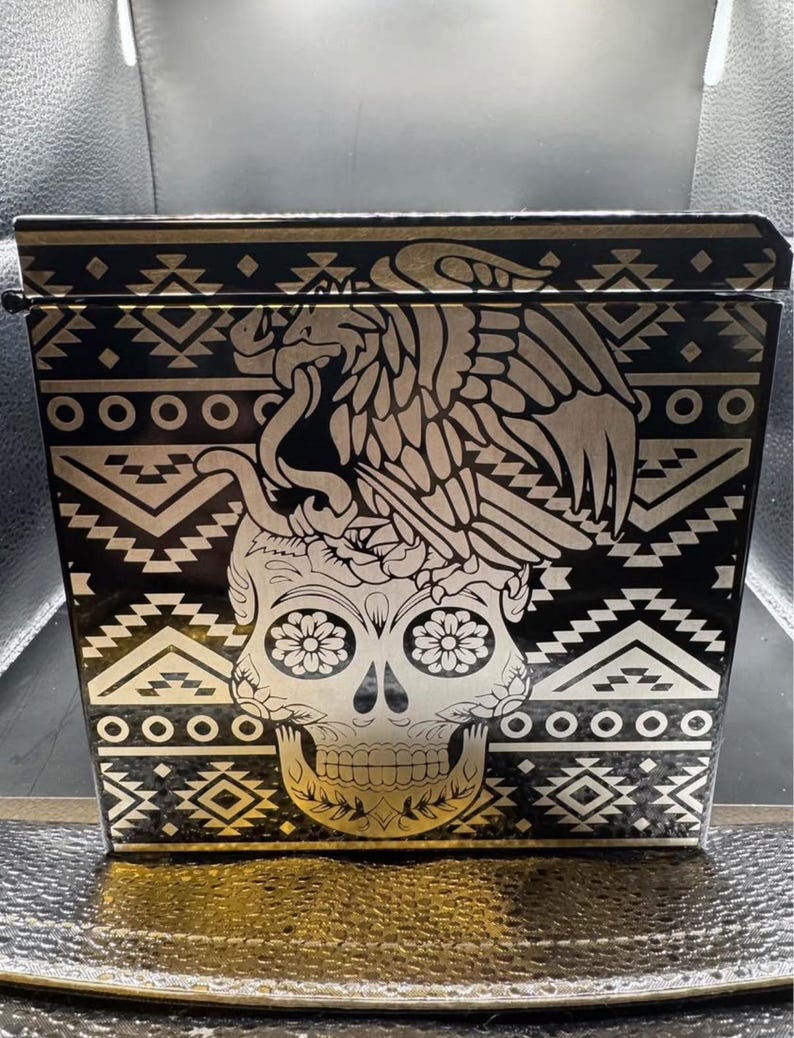 Mini toolbox Harbor Freight or Kobalt Customized mini toolbox Day of the Dead side