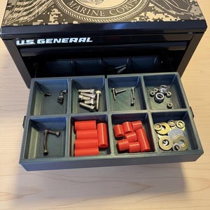 Cajas de herramientas pequeñas Harbor Freight, contenedores para suministros de costura, organizadores de herramientas 8 bin tray stacker
