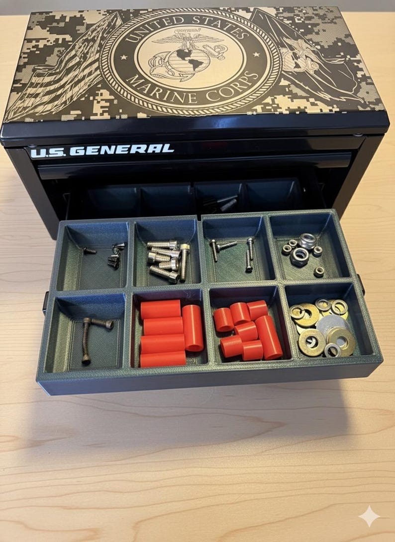 Cajas de herramientas pequeñas Harbor Freight, contenedores para suministros de costura, organizadores de herramientas 8 bin tray stacker