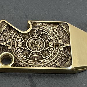 Azteken-Kalender EDC Messing Multi-Tool Schlüsselanhänger
