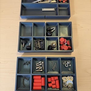 Cajas de herramientas pequeñas Harbor Freight, contenedores para suministros de costura, organizadores de herramientas 3 stacker trays